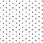 Baumwolle-Webware - Sterne 1 cm weiss mit grau
