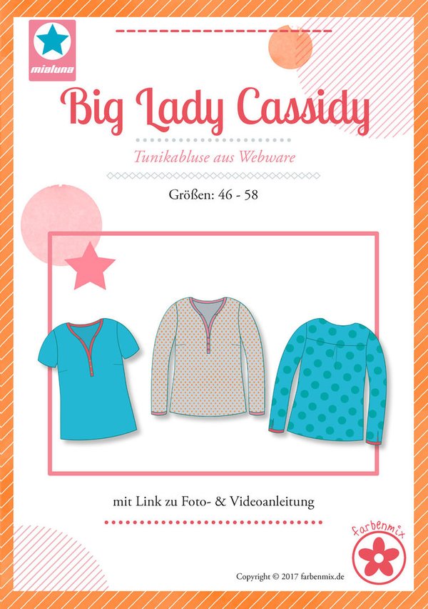 Big Lady Cassidy Damen-Tunikabluse
