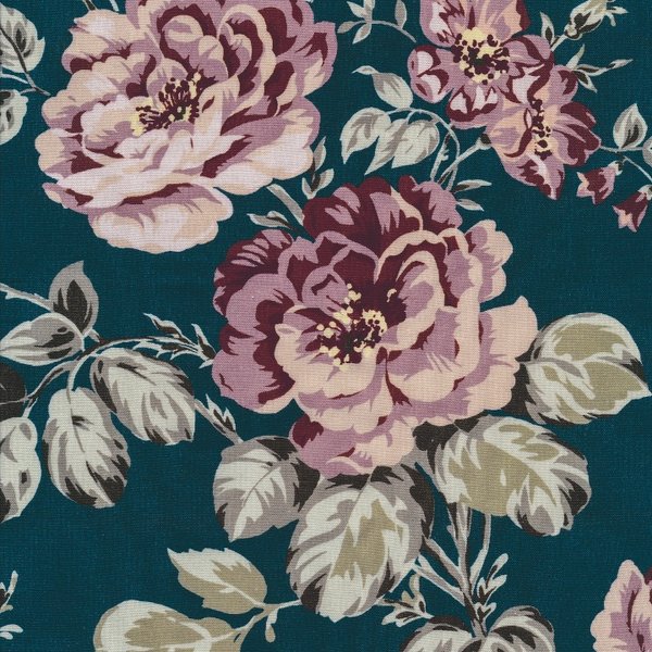 Oilcloth Sophie dusty petrol
