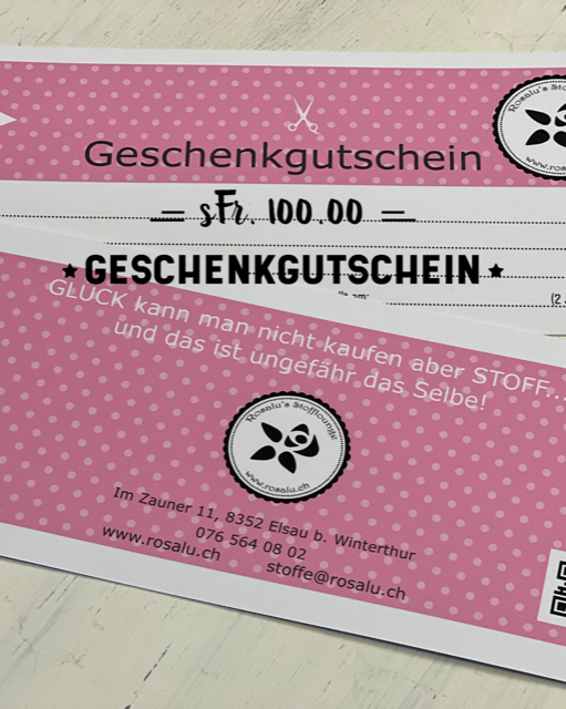 Geschenk-Gutschein CHF 100