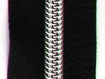 90 cm Metall-Reissverschluss 6.5 mm - schwarz-silber