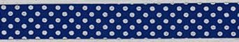 Schrägband Dots 20 mm - royalblau
