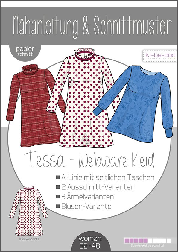TESSA - Damen Webware-Kleid / Tunika