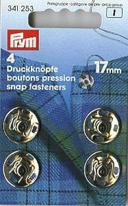 Prym Nähfrei-Druckknöpfe 17 mm silber