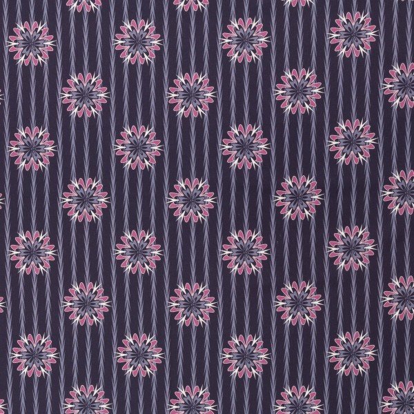 Baumwolle-Webware - Blüten violett ila