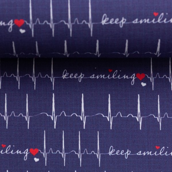 Jersey - EKG blau keep smiling Herz