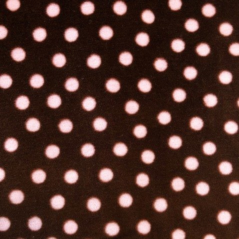Nickiplüsch - Dots rosa auf braun