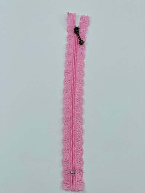 Spitzenreissverschluss 20 cm geschlossen - rosa