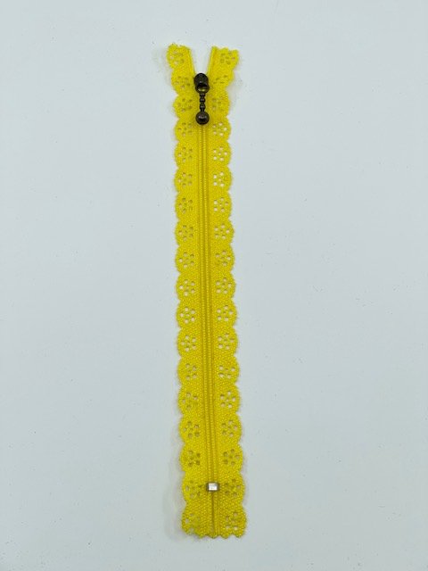 Spitzenreissverschluss 20 cm geschlossen - gelb