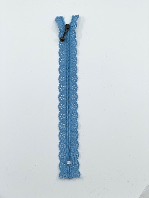Spitzenreissverschluss 20 cm geschlossen - hellblau
