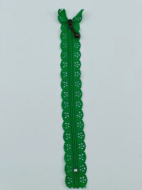 Spitzenreissverschluss 20 cm geschlossen - grün
