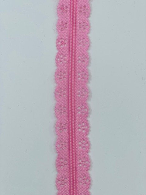 Spitzenreissverschluss 97 cm - rosa
